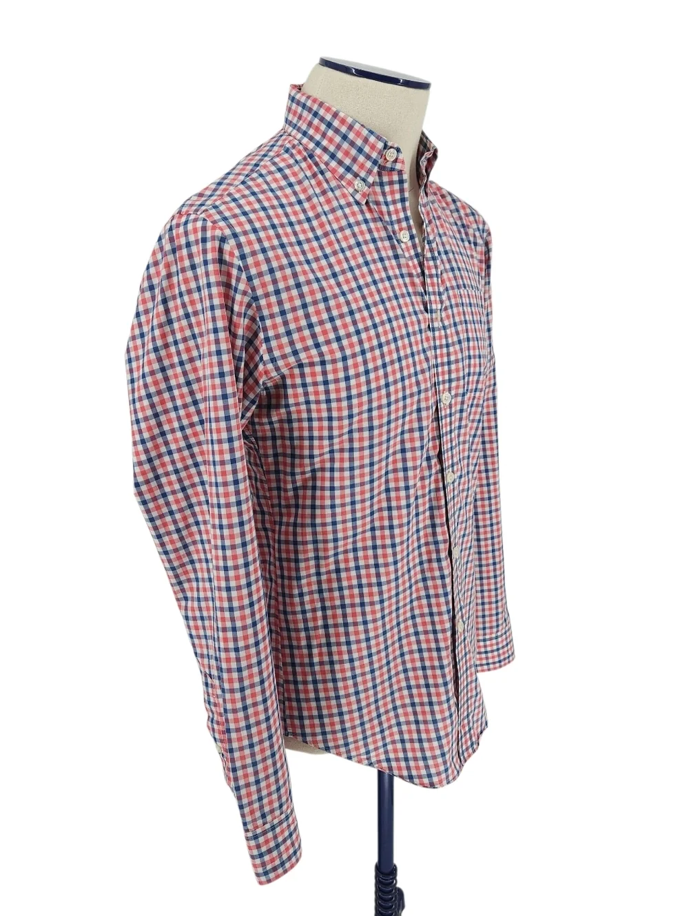 J.CREW Lightweight Shirt Gingham Plaid Long Sleeve Button Up Collared Mens Small